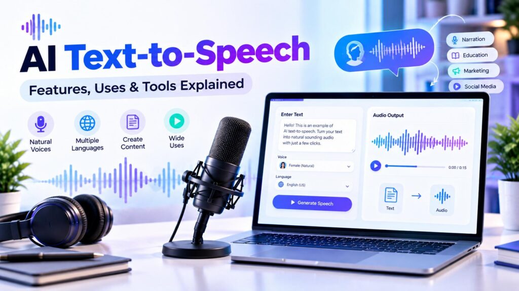 You are currently viewing AI Text-to-Speech: Features, Uses & Tools Explained